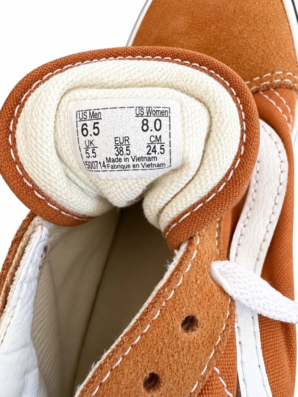 Vans Old Skool Tan Brown Suede Canvas Sneakers Women 8 Men 6.5